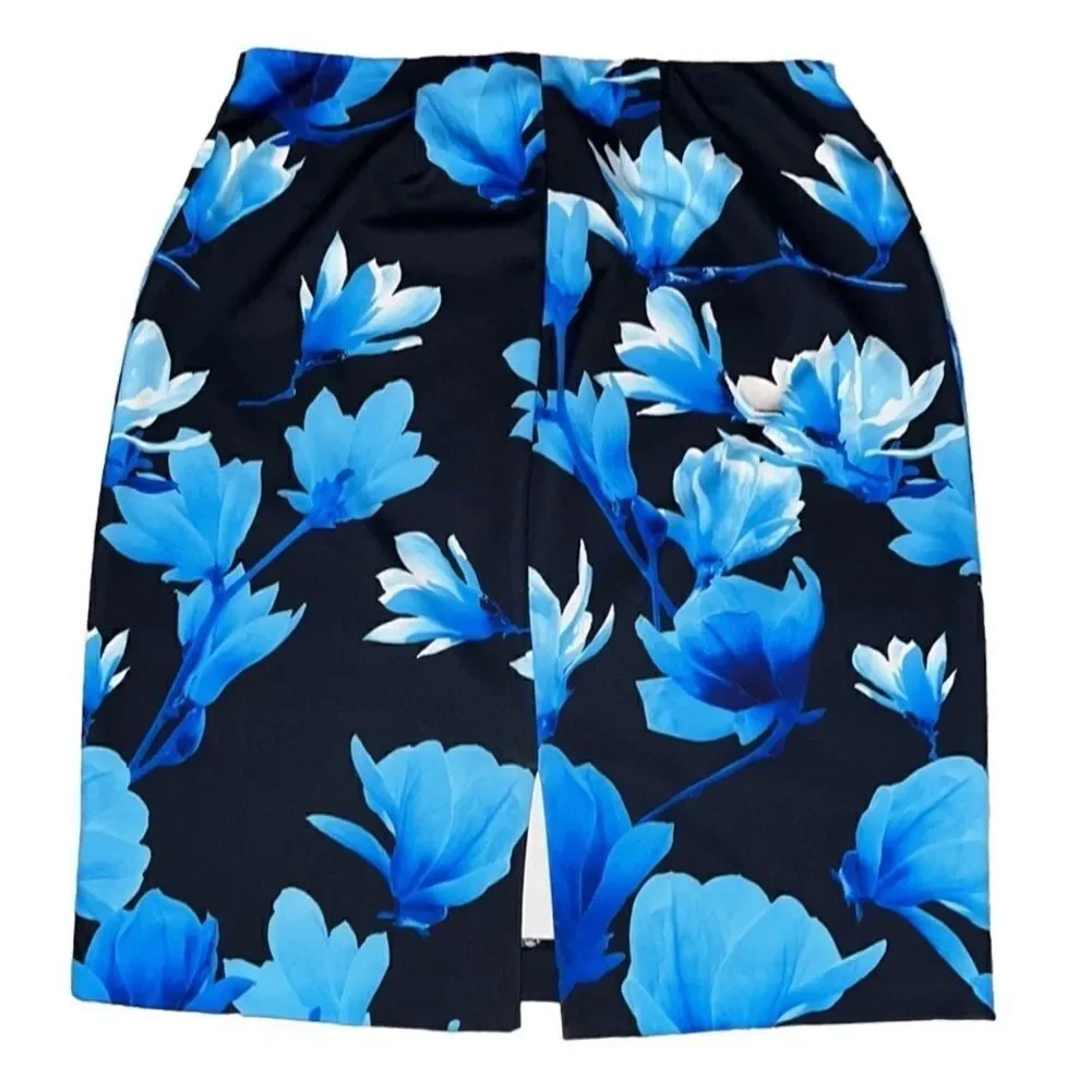Ashley Stewart Floral Print Pencil Skirt